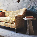 Дизайнерский журнальный стол с круглой каменной столешницей Utezu варинант исполнения - 3 | Loft Concept в Кирове