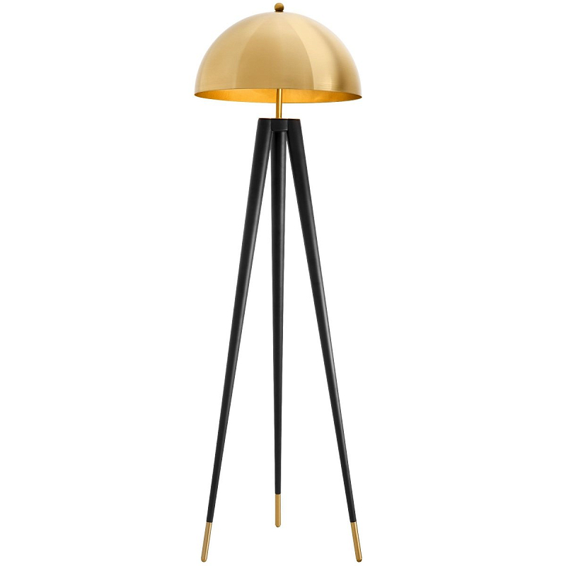Торшер Eichholtz Floor Lamp Coyote Глянцевое золото Черный Торшер Eichholtz Floor Lamp Coyote Глянцевое золото Черный в Кирове | Loft Concept