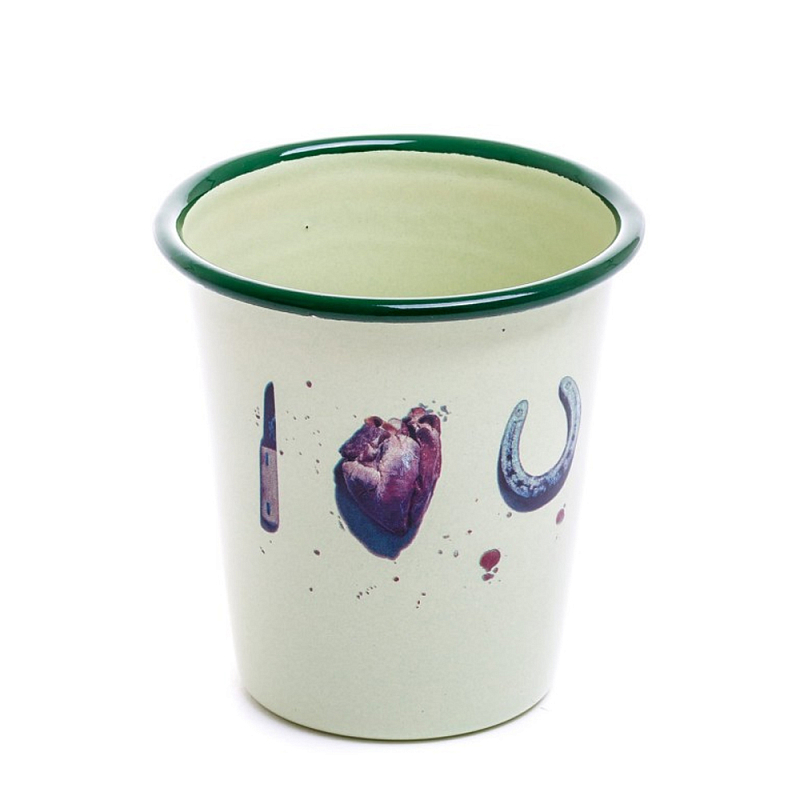 Стакан Seletti Enamel I love U Зеленый Мульти Стакан Seletti Enamel I love U Зеленый Мульти в Кирове | Loft Concept