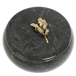 Шкатулка круглая из натурального камня змеевик Stone Casket варинант исполнения - 3 | Loft Concept в Кирове