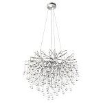Люстра подвесная с прозрачными стеклянными подвесками в форме капель Диаметр 60 см Droplet Chandelier варинант исполнения - 12 | Loft Concept в Кирове