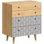 Комод с принтом на ящиках Elise Chest of Drawers варинант исполнения - 11 | Loft Concept в Кирове