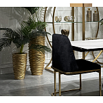 Стул обеденный велюровый черный с золотым каркасом Nobility варинант исполнения - 6 | Loft Concept в Кирове