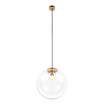 Подвесной светильник со стеклянным прозрачным плафоном в форме шара и золотыми металлическим акцентами 30 ClassiCon варинант исполнения - 2 | Loft Concept в Кирове
