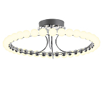 Люстра кольцевая потолочная с круглыми плафонами белого цвета PEARLS Suspension 60 варинант исполнения - 1 | Loft Concept в Кирове
