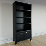 Книжный Стеллаж Elsa Dreams Black с задней стенкой варинант исполнения - 1 | Loft Concept в Кирове