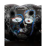 Кресло "Баския и Уорхол" Basquiat Warhol graffiti chair натуральная кожа варинант исполнения - 7 | Loft Concept в Кирове