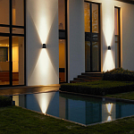 Уличный настенный светильник светодиодный конусообразной формы черного цвета из металла Urban Minimalist варинант исполнения - 6 | Loft Concept в Кирове