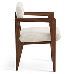 Кресло обеденное Alcove White Boucle из массива ореха варинант исполнения - 3 | Loft Concept в Кирове