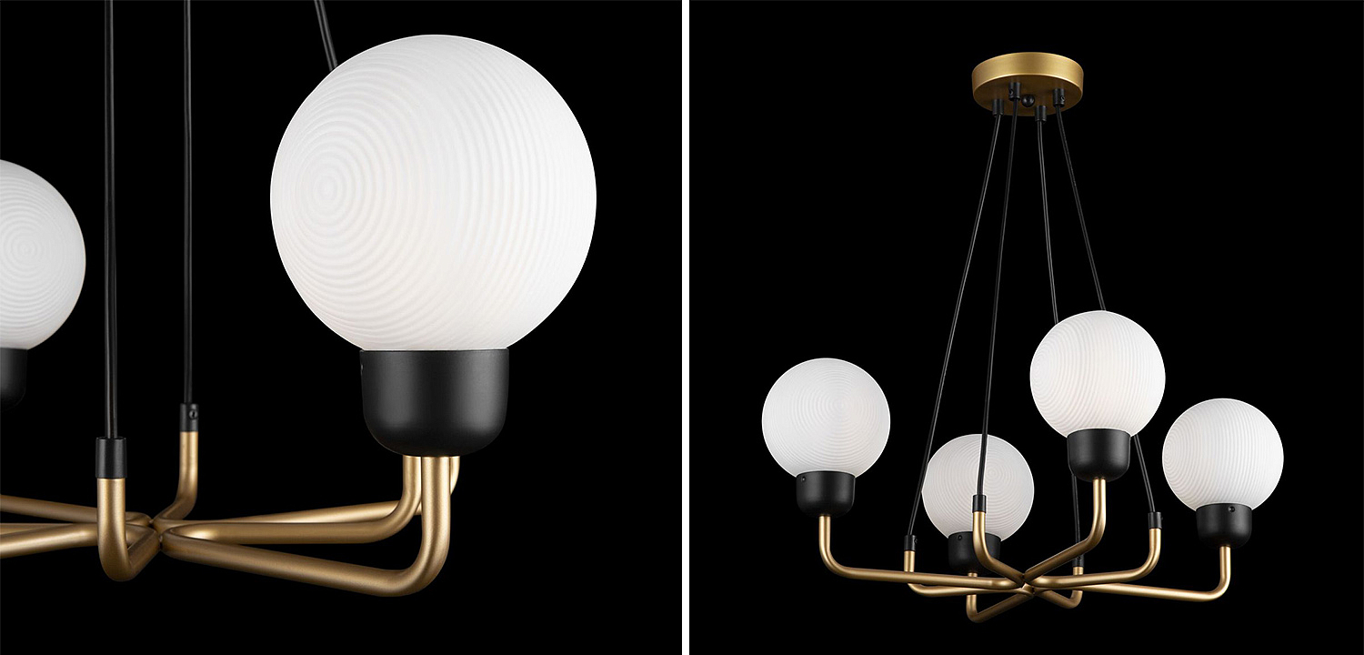 Люстра Andresa Chandelier 4 Balls Люстра Andresa Chandelier 4 Balls - Loft-Concept в Кирове