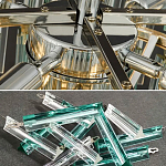 Дизайнерская люстра AQUA Blue Lagoon бирюзовое стекло несколько ярусов варинант исполнения - 3 | Loft Concept в Кирове