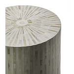 Круглый приставной столик с инкрустацией RADIAL BONE INLAY SIDE TABLE варинант исполнения - 1 | Loft Concept в Кирове