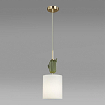 Подвесной светильник с декором в виде кактуса из керамики Opuntia D18 см варинант исполнения - 4 | Loft Concept в Кирове