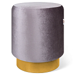 Пуф фиолетовый велюр на золотом металлическом основании Golden Belt варинант исполнения - 1 | Loft Concept в Кирове