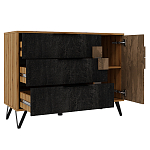 Комод с 3-мя ящиками и дверцей Stone Effect варинант исполнения - 3 | Loft Concept в Кирове