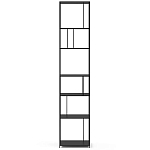 Высокий стеллаж из металла Menzie High Metal Rack Black варинант исполнения - 2 | Loft Concept в Кирове