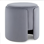 Пуф Alice Poof Grey Серый велюр варинант исполнения - 1 | Loft Concept в Кирове