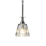 Подвесной светильник хромированного цвета с граненым прозрачным стеклянным плафоном Elstead Lighting варинант исполнения - 1 | Loft Concept в Кирове