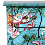 Комод с росписью Розовый фламинго L.XV CHEST OF DRAWERS Flowers with Flamingo варинант исполнения - 3 | Loft Concept в Кирове