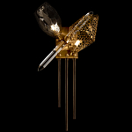 Бра с 2-мя плафонами из стекла и металла и вертикальными подвесками Gilded Mirage  варинант исполнения - 2 | Loft Concept в Кирове