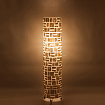 Торшер из перламутра на металлическом каркасе Indonesian Cylinder варинант исполнения - 5 | Loft Concept в Кирове