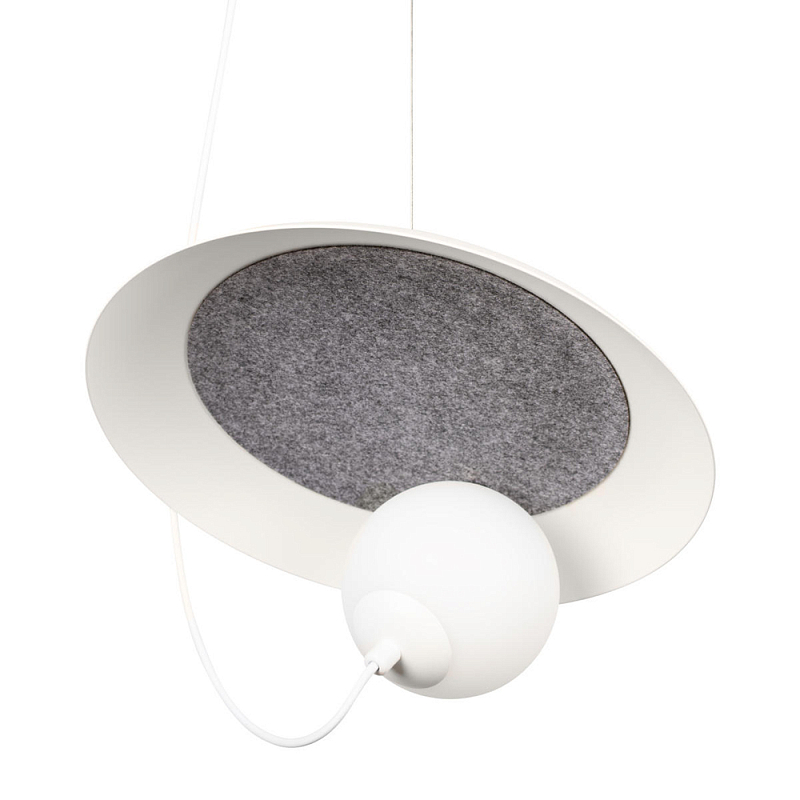 Подвесной светильник круглый с белым матовым плафоном шарообразной формы Margott Lighting Черный Белый Серый Подвесной светильник круглый с белым матовым плафоном шарообразной формы Margott Lighting Черный Белый Серый в Кирове | Loft Concept