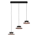 Люстра подвесная с тремя матовыми черными плафонами Obsidian Touch варинант исполнения - 1 | Loft Concept в Кирове