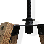 Барный стул со спинкой и металлической подставкой на 4-х деревянных ножках Коричневый Велюр Vendramin Chair варинант исполнения - 4 | Loft Concept в Кирове