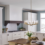 Люстра с 6-ю прозрачными цилиндрическими плафонами Kichler варинант исполнения - 6 | Loft Concept в Кирове