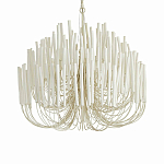 Люстра белая с несколькими ярусами деревянных палочек Bright Wooden Chandelier варинант исполнения - 1 | Loft Concept в Кирове