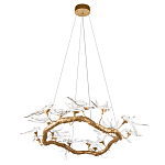 Люстра подвесная с прозрачными стеклянными птичками на ветвях Диаметр 100 см Serip Voa варинант исполнения - 4 | Loft Concept в Кирове