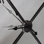 Часы настенные зеркальные с чёрным металлическим циферблатом Mirror Tower Clock варинант исполнения - 3 | Loft Concept в Кирове