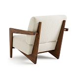 Кресло Avalon White Boucle из массива ореха варинант исполнения - 2 | Loft Concept в Кирове