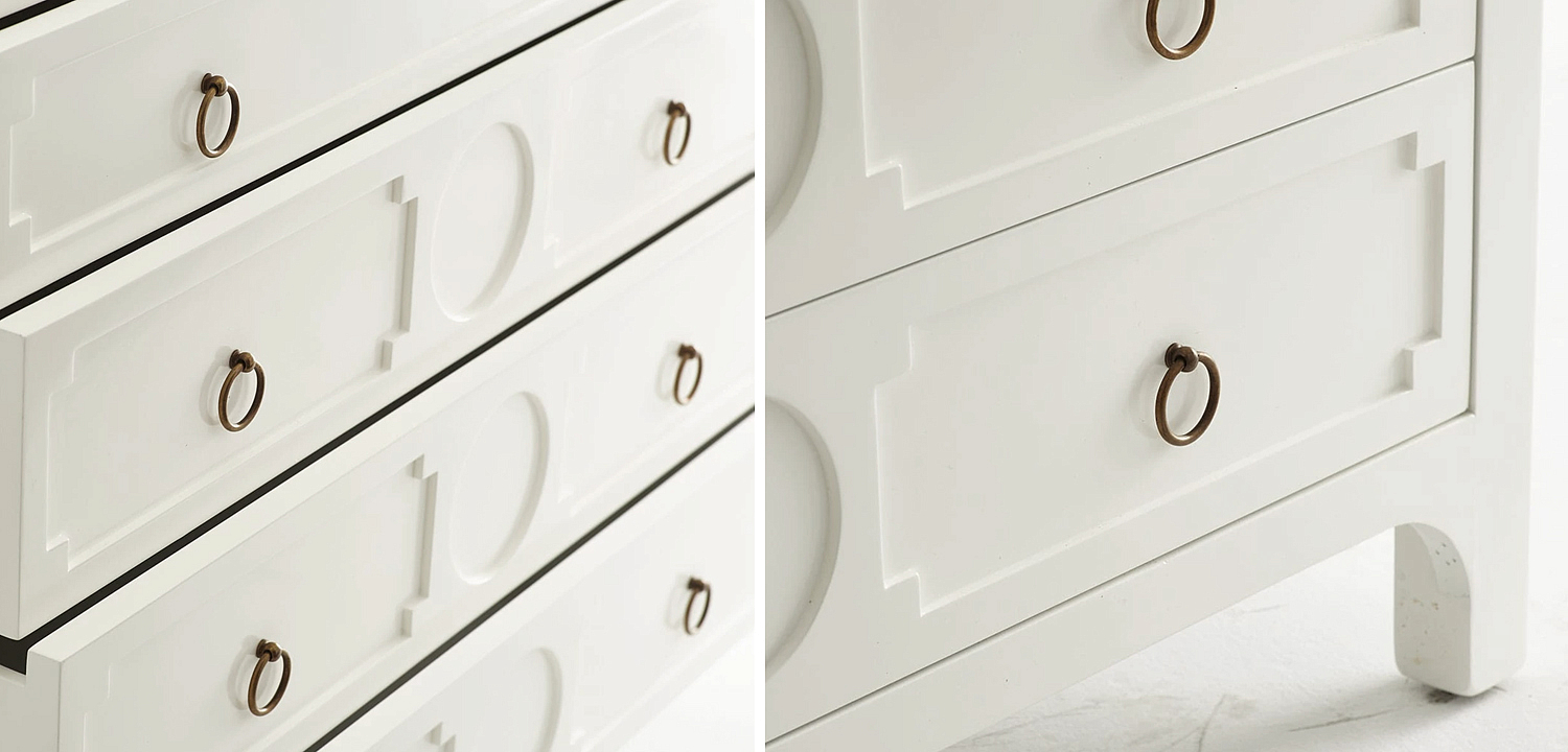 Комод с 4-мя ящиками Lawrence chest of drawers White Белый Комод с 4-мя ящиками Lawrence chest of drawers White Белый - Loft-Concept в Кирове