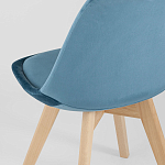 Стул с мягким велюровым сиденьем Arvika Blue варинант исполнения - 6 | Loft Concept в Кирове