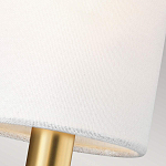 Бра с прямоугольным основанием цвета латунь и 2-мя белыми цилиндрическими льняными абажурами Feiss варинант исполнения - 3 | Loft Concept в Кирове