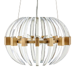 Люстра круглая с прозрачными элементами в форме полумесяца Crystal Crescent варинант исполнения - 4 | Loft Concept в Кирове