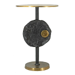 Столик приставной с абстрактным основанием и акцентом в виде золотистого диска Heavenly Space варинант исполнения - 1 | Loft Concept в Кирове