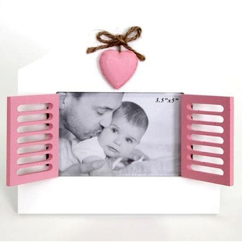 Фоторамка в детскую Childhood Corner со ставнями Белый Розовый в Кирове | Loft Concept 