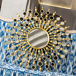 Зеркало-солнце в раме из металла с золотыми с лучами Rays of Peace варинант исполнения - 3 | Loft Concept в Кирове