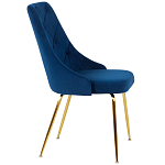 Стул в темно-синей велюровой обивке Ward Dark Blue Velour Chair варинант исполнения - 3 | Loft Concept в Кирове