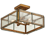 Потолочный светильник квадратный из толстого литого стекла Cast Glass варинант исполнения - 4 | Loft Concept в Кирове