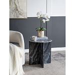 Столик кофейный с столешницей из черного мрамора Compact Black Marble Table варинант исполнения - 7 | Loft Concept в Кирове