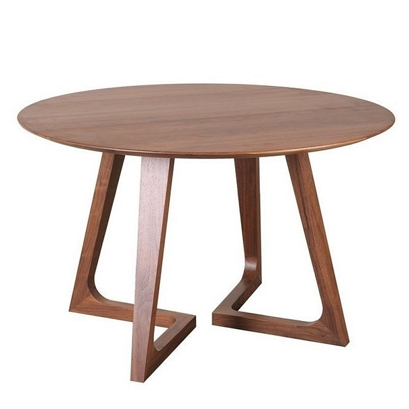 Обеденный стол круглый с изогнутыми ножками Godenza Round V Table Ясень Обеденный стол круглый с изогнутыми ножками Godenza Round V Table Ясень в Кирове | Loft Concept