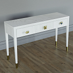 Дизайнерский Письменный стол Elsa Dreams White с тремя ящиками варинант исполнения - 3 | Loft Concept в Кирове