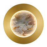 Бра в форме диска цвета латунь Brass Borders варинант исполнения - 1 | Loft Concept в Кирове