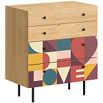 Комод с принтом на ящиках Elise Chest of Drawers варинант исполнения - 7 | Loft Concept в Кирове