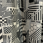 Мебельная ткань Шенилл черно-белый принт 280 см T3-44 варинант исполнения - 1 | Loft Concept в Кирове