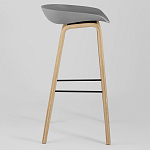 Барный стул на ножках из натурального дерева Boras Grey варинант исполнения - 2 | Loft Concept в Кирове