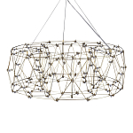 Люстра с тонкой металлической конструкцией цвета золото Quasar варинант исполнения - 2 | Loft Concept в Кирове